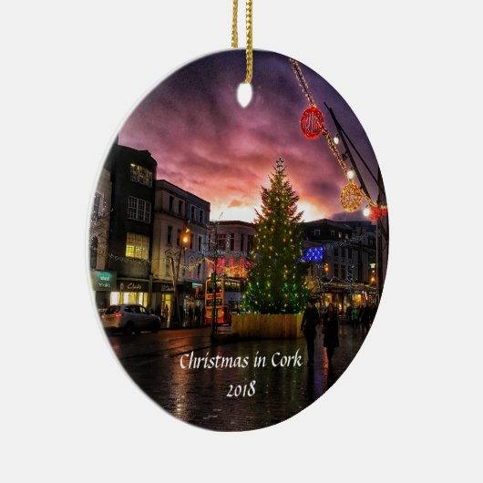 Sunset Cork Ireland kerstversiering Keramisch Ornament (Rechts)