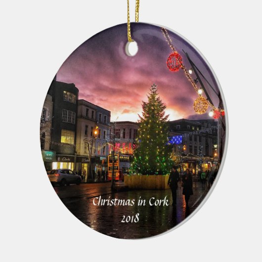 Sunset Cork Ireland kerstversiering Keramisch Ornament (Links)