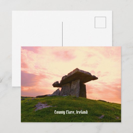 Sunset County Clare Dolmen Briefkaart (Voorkant / Achterkant)