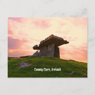 Sunset County Clare Dolmen Briefkaart