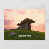 Sunset County Clare Dolmen Briefkaart (Voorkant)