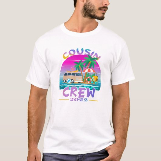 Sunset Cousin Crew Vacation 2022 Beach Cruise Fami T-shirt (Voorkant)