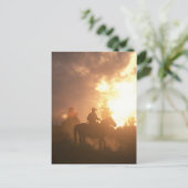 Sunset Cowboy Briefkaart (Staand voorkant)