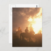 Sunset Cowboy Briefkaart (Voorkant / Achterkant)