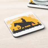 Sunset Cowboy Drankjes Onderzetter (Linkerzijde)