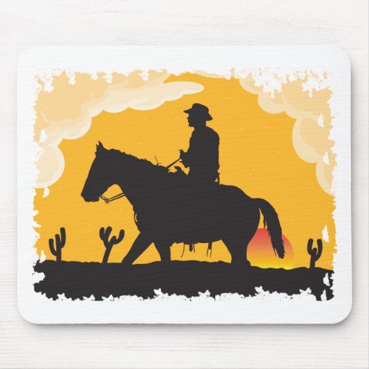 Sunset Cowboy Muismat (Voorkant)