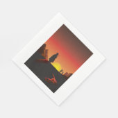 Sunset Cowboy Paper Napkins Servet (Hoek)