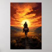 Sunset Cowboy Poster (Voorkant)