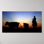 Sunset Cowboy Poster (Voorkant)