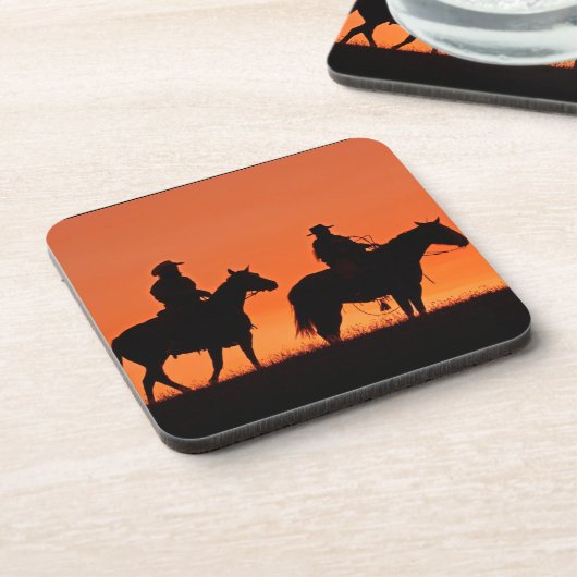 Sunset Cowboy Ride Design Drankjes Onderzetter (Linkerzijde)
