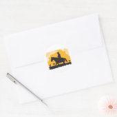 Sunset Cowboy Ronde Sticker (Envelop)