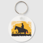 Sunset Cowboy Sleutelhanger (Voorkant)