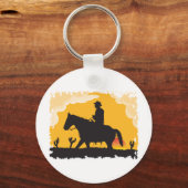Sunset Cowboy Sleutelhanger (Voorkant)