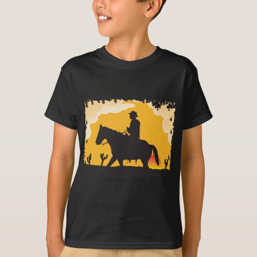 Sunset Cowboy T-shirt (Voorkant)
