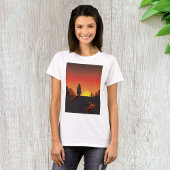 Sunset Cowboy Womens T-Shirt