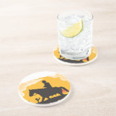 Sunset Cowboy Zandsteen Onderzetter (Zijkant)