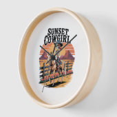 Sunset Cowgirl Skeleton Riding Horse (Hoek)