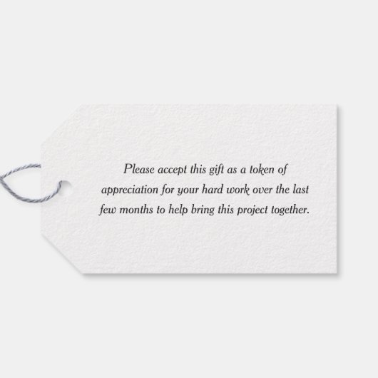 Sunset Crane | Bouwnijverheid bedankt Cadeaulabel (Achterkant Horizontaal)