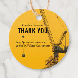 Sunset Crane | Minimale bouw Bedankjes Labels