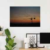 Sunset Crane Poster (Thuiskantoor)