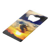 Sunset Creditkaart Flessenopener (Voorkant Gekanteld)