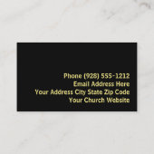 Sunset Cross2 Church Pastor Visitekaartjes (Achterkant)