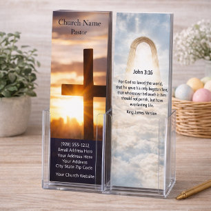 Sunset Cross Church Bijbel Rack Kaart, Gemeente Ka Reclamekaart