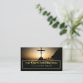 Sunset Cross Church Pastor Visitekaartjes (Staand voorkant)