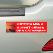 Sunset Cruise op Catamaran Bumpersticker (Op auto)