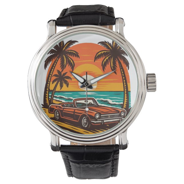 Sunset Cruise Paradise Horloge (Voorkant)