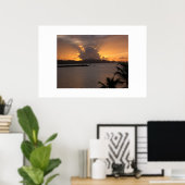 SUNSET CRUZ BAY POSTER (Thuiskantoor)