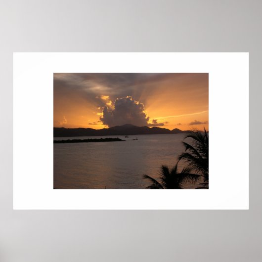 SUNSET CRUZ BAY POSTER (Voorkant)