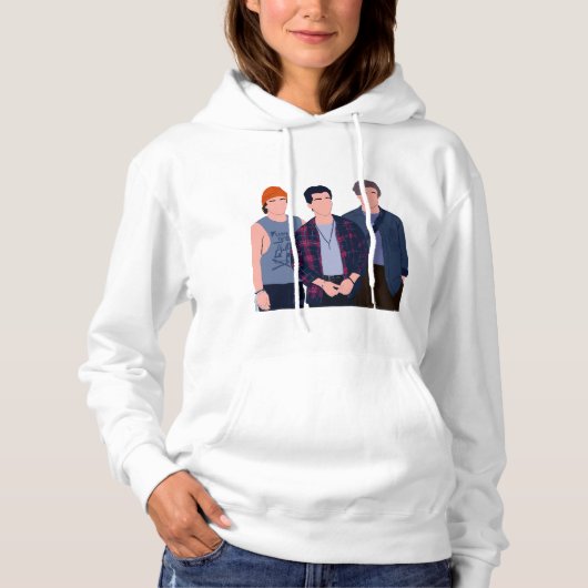 Sunset Curve jongens minimalistisch Hoodie (Voorkant)