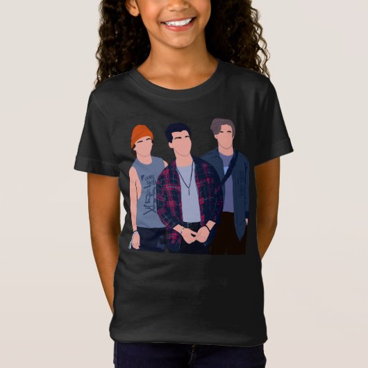Sunset Curve jongens minimalistisch T-shirt (Voorkant)