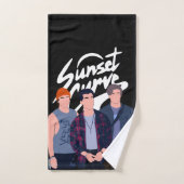 Sunset Curve minimalistische 90's stijl Bad Handdoek (Handdoek)