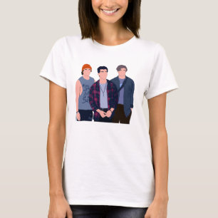 Sunset Curve minimalistische 90's stijl T-shirt