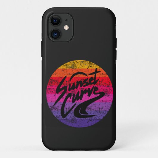 Sunset Curve retro-ontwerp Case-Mate iPhone Case (Achterkant)