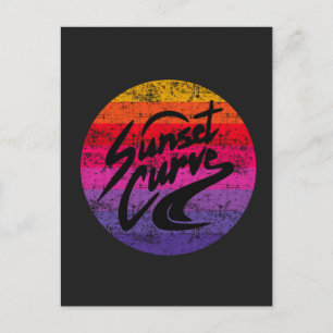 Sunset Curve retro-ontwerp Feestdagenkaart