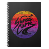 Sunset Curve retro-ontwerp Notitieboek (Voorkant)