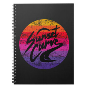 Sunset Curve retro-ontwerp Notitieboek