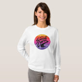 Sunset Curve retro-ontwerp T-shirt (Voorkant volledig)