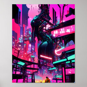Sunset CyberCity Poster