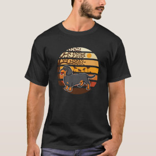 Sunset Dachshund Weiner Sause Dog Animal T-shirt