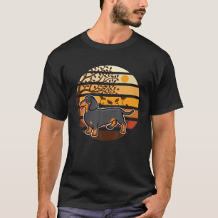 Sunset Dachshund Weiner Sause Dog Animal T-shirt