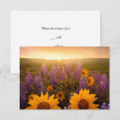 Sunset Daisies RSVP Kaartje (Voorkant / Achterkant)
