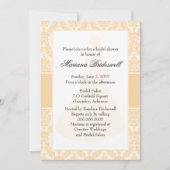 Sunset Damask Bridal Shower Invitation Kaart (Voorkant)