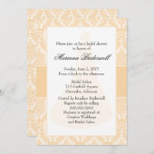 Sunset Damask Bridal Shower Invitation Kaart (Voorkant / Achterkant)