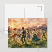 Sunset Dance Gathering, Briefkaart (Voorkant / Achterkant)