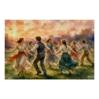 Sunset Dance Gathering, Perfect Poster