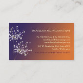 Sunset Dandelion Uniek professioneel Visitekaartje (Achterkant)